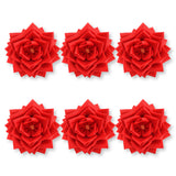リボン徽章（記章・胸章）特大リボンバラ 花のみ 6個セット 花径:135mm 式典 イベント セレモニー 選挙 国会議員 祝賀会 入学式 卒業式 運動会 竣工式 来賓