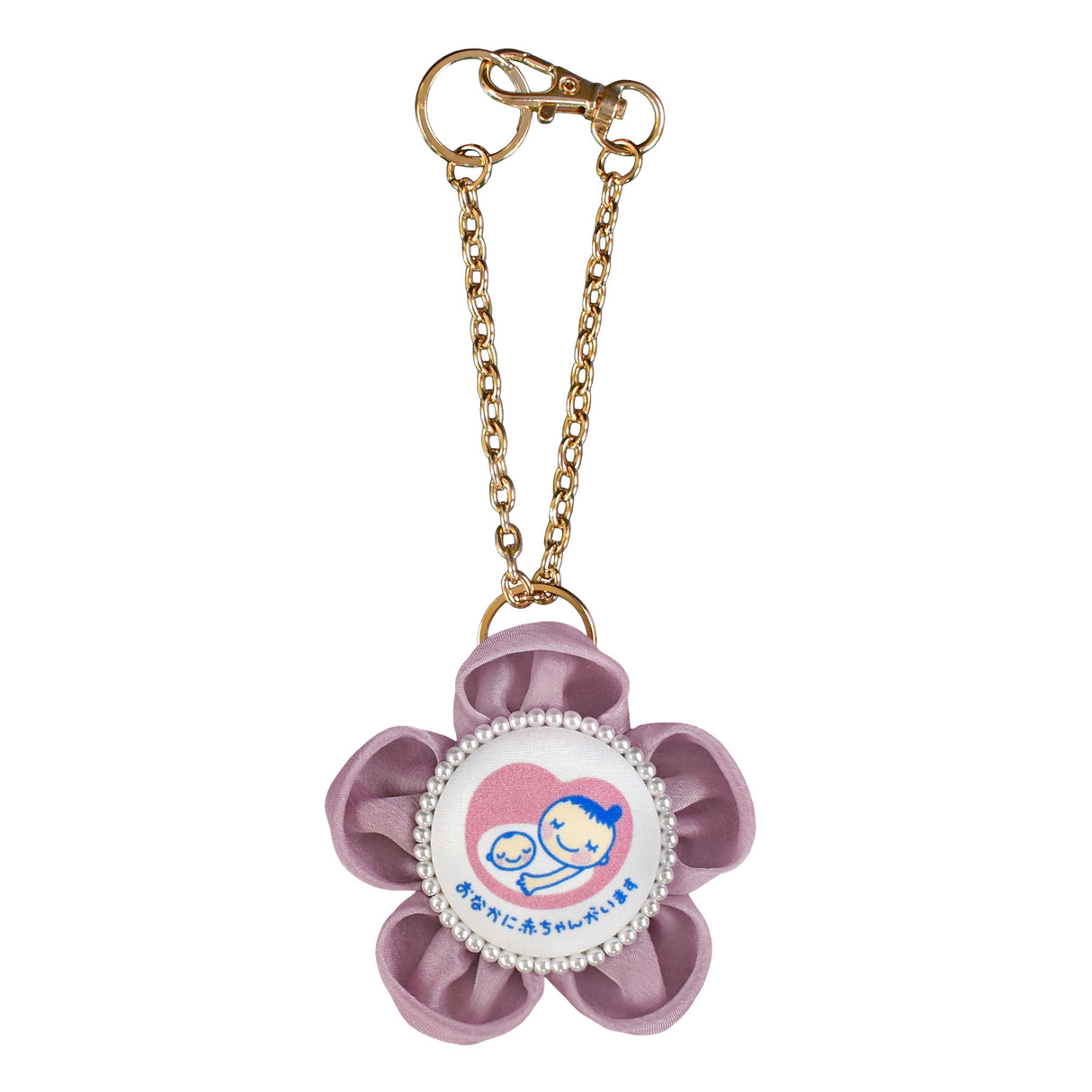 cocomam マタニティマーク キーホルダー フラワーシフォンロゼット