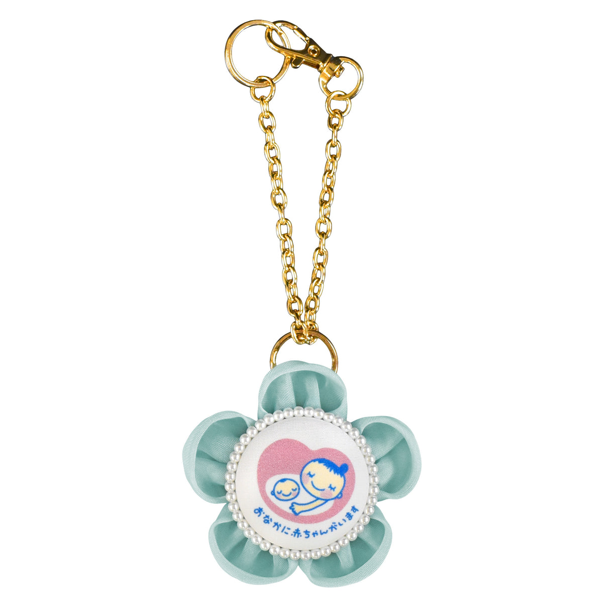 cocomam マタニティマーク キーホルダー フラワーシフォンロゼット