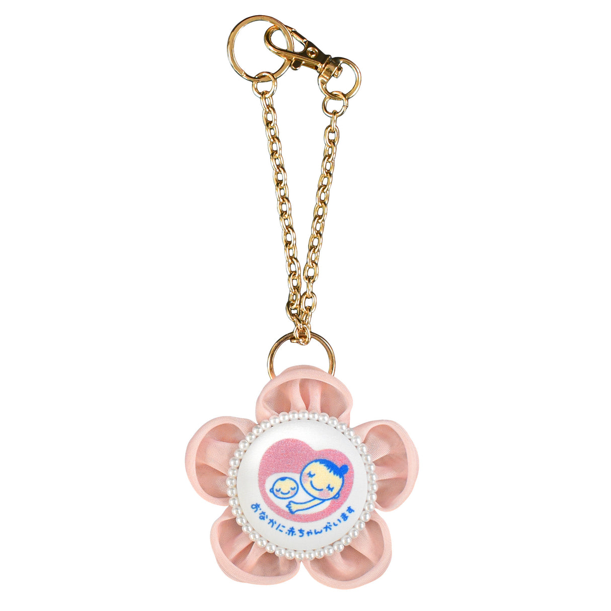 cocomam マタニティマーク キーホルダー フラワーシフォンロゼット