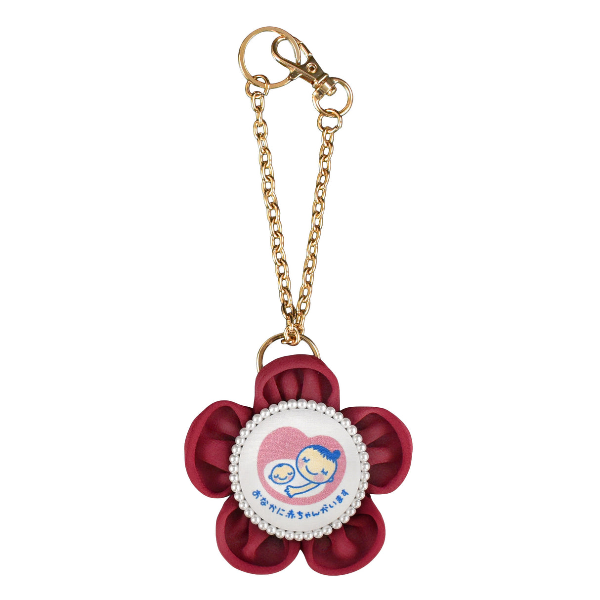 cocomam マタニティマーク キーホルダー フラワーシフォンロゼット