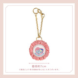 cocomam マタニティマーク キーホルダー 両面仕様 ふわふわシフォンロゼット