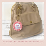 cocomam マタニティマーク キーホルダー 両面仕様 ふわふわシフォンロゼット