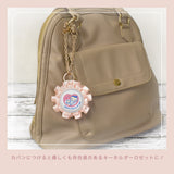 cocomam マタニティマーク キーホルダー ダブルフリルロゼット クリップ付