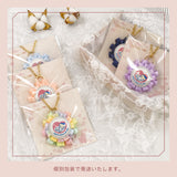 cocomam マタニティマーク キーホルダー ダブルフリルロゼット クリップ付