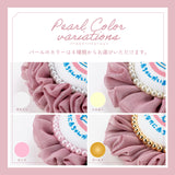 cocomam マタニティマーク キーホルダー 両面仕様 ふわふわシフォンロゼット