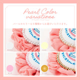 cocomam マタニティマーク キーホルダー 両面仕様 ふわふわシフォンロゼット