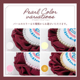 cocomam マタニティマーク キーホルダー 両面仕様 ふわふわシフォンロゼット