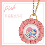 cocomam マタニティマーク キーホルダー 両面仕様 ふわふわシフォンロゼット