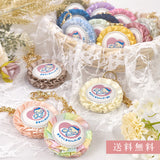 cocomam マタニティマーク キーホルダー フリルリボンロゼット 両面仕様
